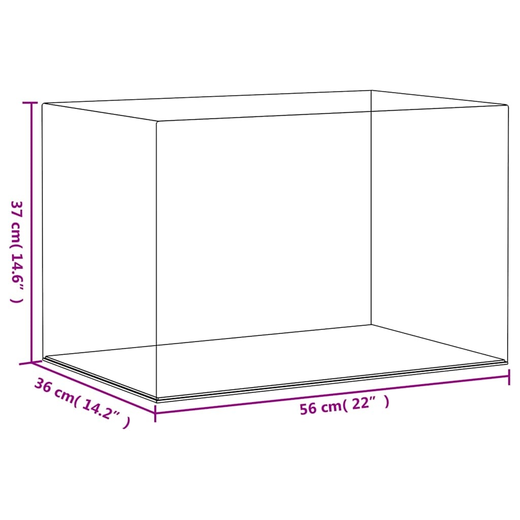 VidaXL Vitrine Acryl 56x36x37cm - Transparant - 41% Korting!