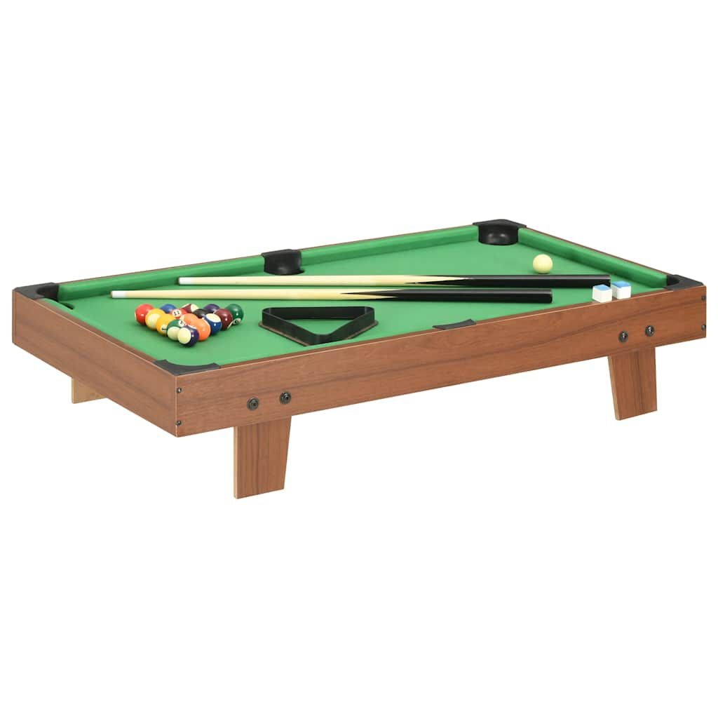 Mini Pooltafel 92cm - Bruin/Groen - 47% Korting!