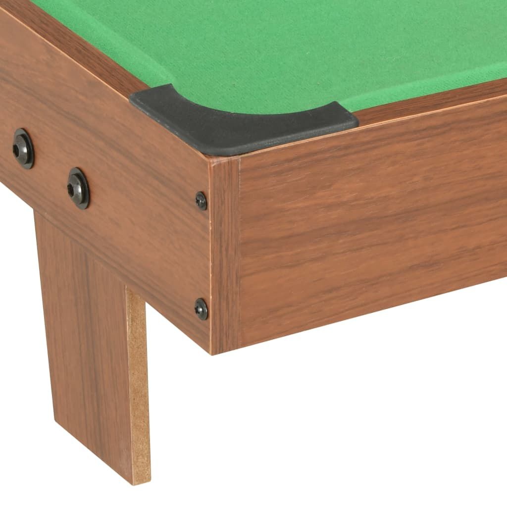 Mini Pooltafel 92cm - Bruin/Groen - 47% Korting!