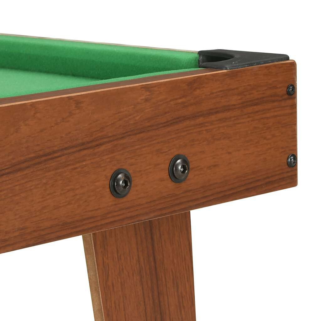 Mini Pooltafel 92cm - Bruin/Groen - 47% Korting!