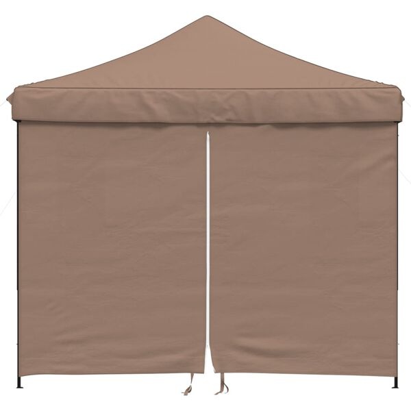 Inklapbare Partytent Bruin m. Zijwanden -40%! Zo Goed Als Nieuw