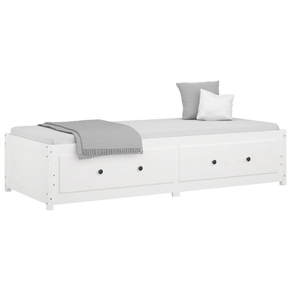Slaapbank Grenenhout 90x200 Wit - Retourdeal! 40% Korting