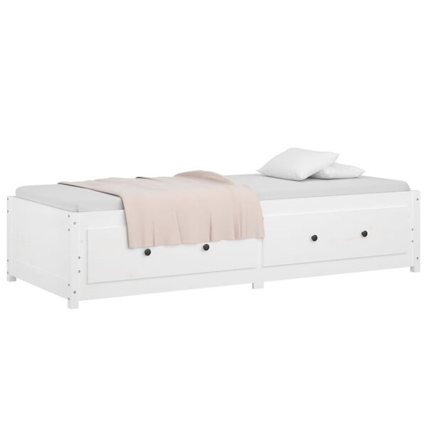 Slaapbank Grenenhout 90x200 Wit - Retourdeal! 40% Korting
