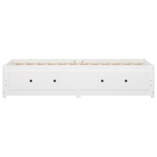 Slaapbank Grenenhout 90x200 Wit - Retourdeal! 40% Korting