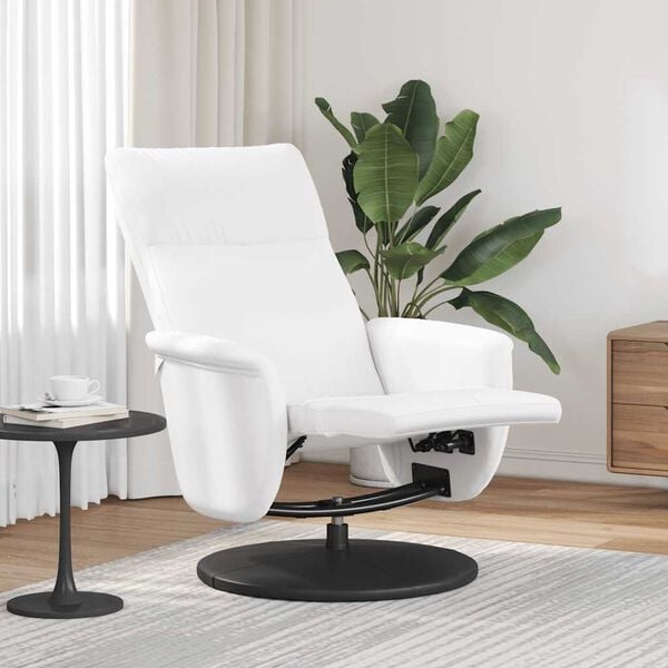 Verstelbare Fauteuil met Voetensteun Wit - 35% Korting!