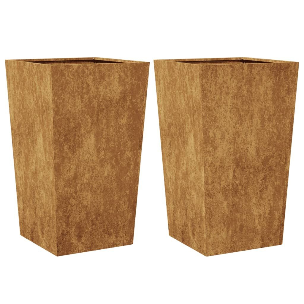 vidaXL Plantenbakken (2x) Staal 45x45x75cm -55%!