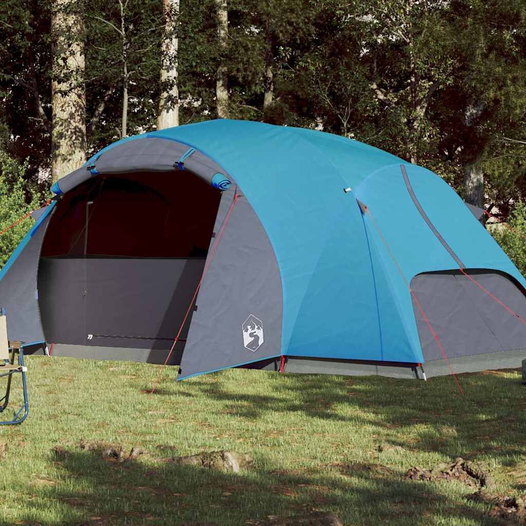VidaXL 8-Persoons Tent Blauw - Crossvent, Waterdicht - 40% Korting!