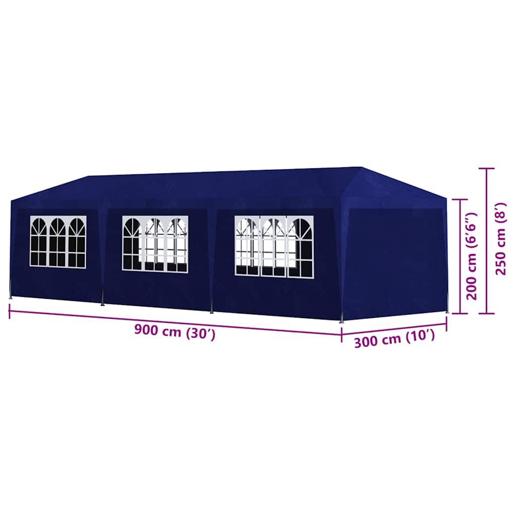 Partytent 3x9m Blauw - Zo Goed Als Nieuw - 40% Korting!