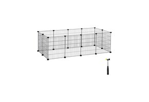 DIY Dierenverblijf met Rooster - Zwart - 40% Korting!