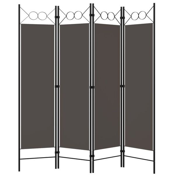 Kamerscherm 4 Panelen Antraciet 160x180cm - 40% Korting!