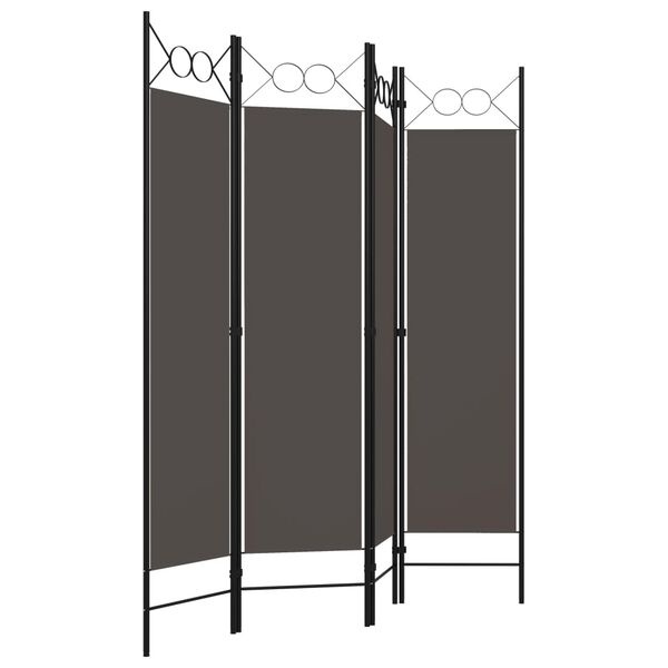Kamerscherm 4 Panelen Antraciet 160x180cm - 40% Korting!