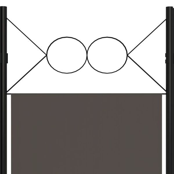 Kamerscherm 4 Panelen Antraciet 160x180cm - 40% Korting!