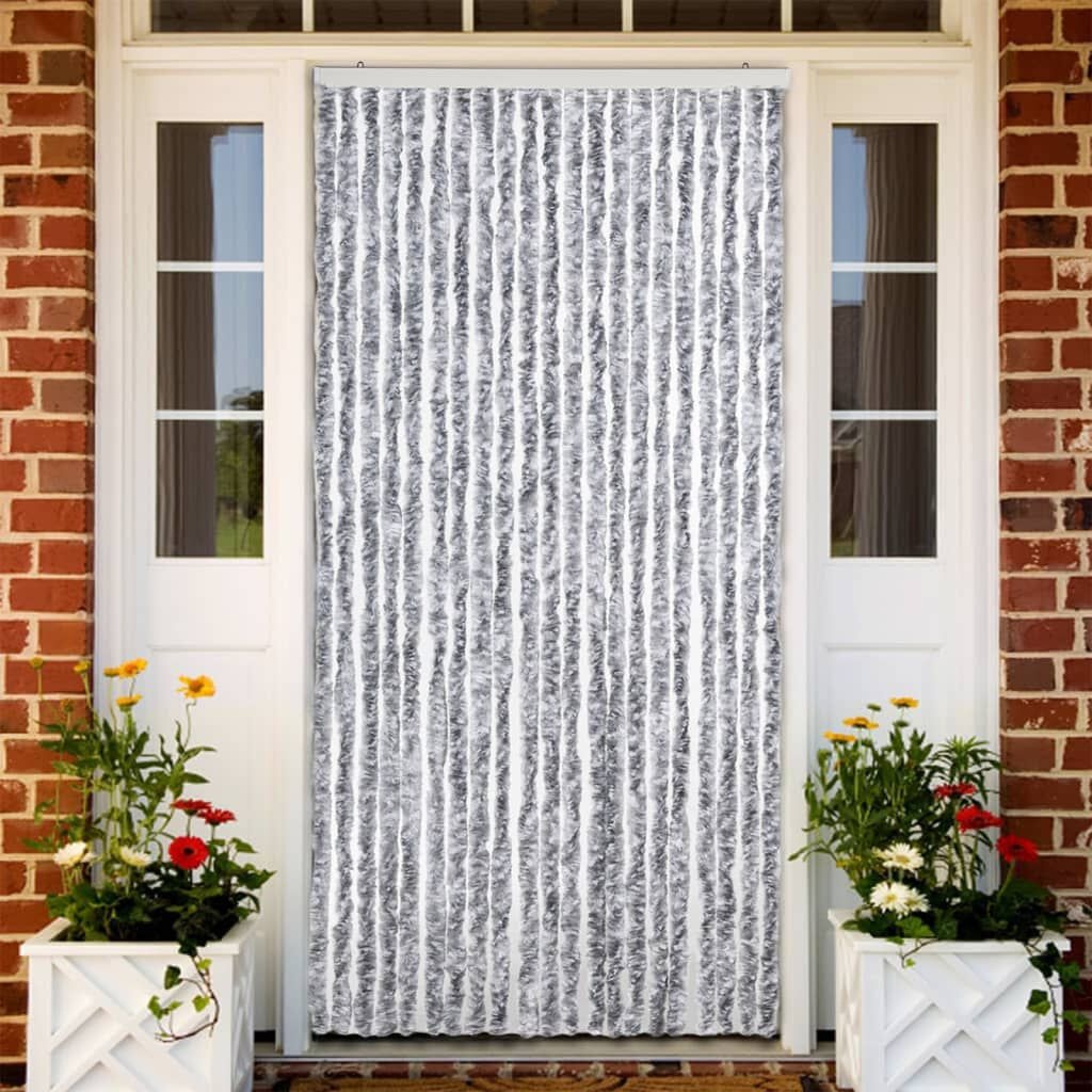 VidaXL Vliegengordijn 90x220 Wit/Grijs -40%! Topdeal!