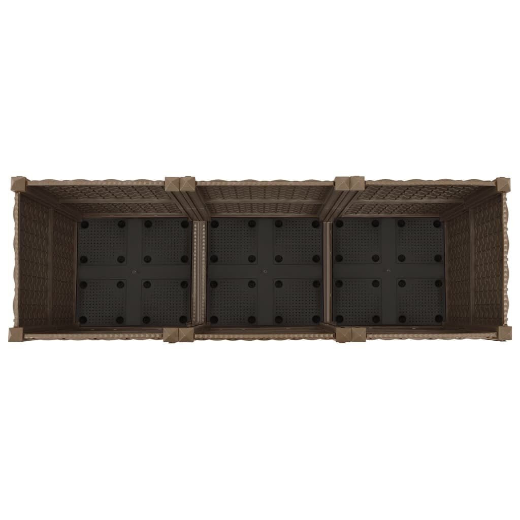 vidaXL Plantenbak verhoogd 120x40x38 cm polypropyleen