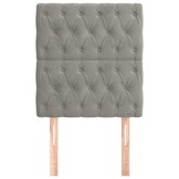 vidaXL Hoofdborden 2x Lichtgrijs Fluweel 80cm - 46% Korting!