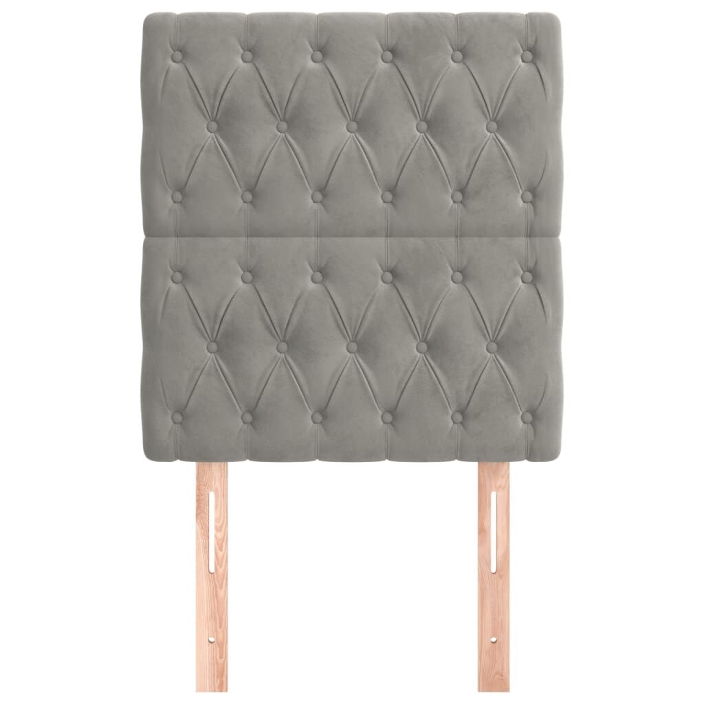 vidaXL Hoofdborden 2x Lichtgrijs Fluweel 80cm - 46% Korting!