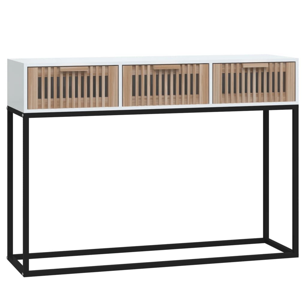 Wandtafel Wit Hout/IJzer 105cm - 40% Korting! (Retour)