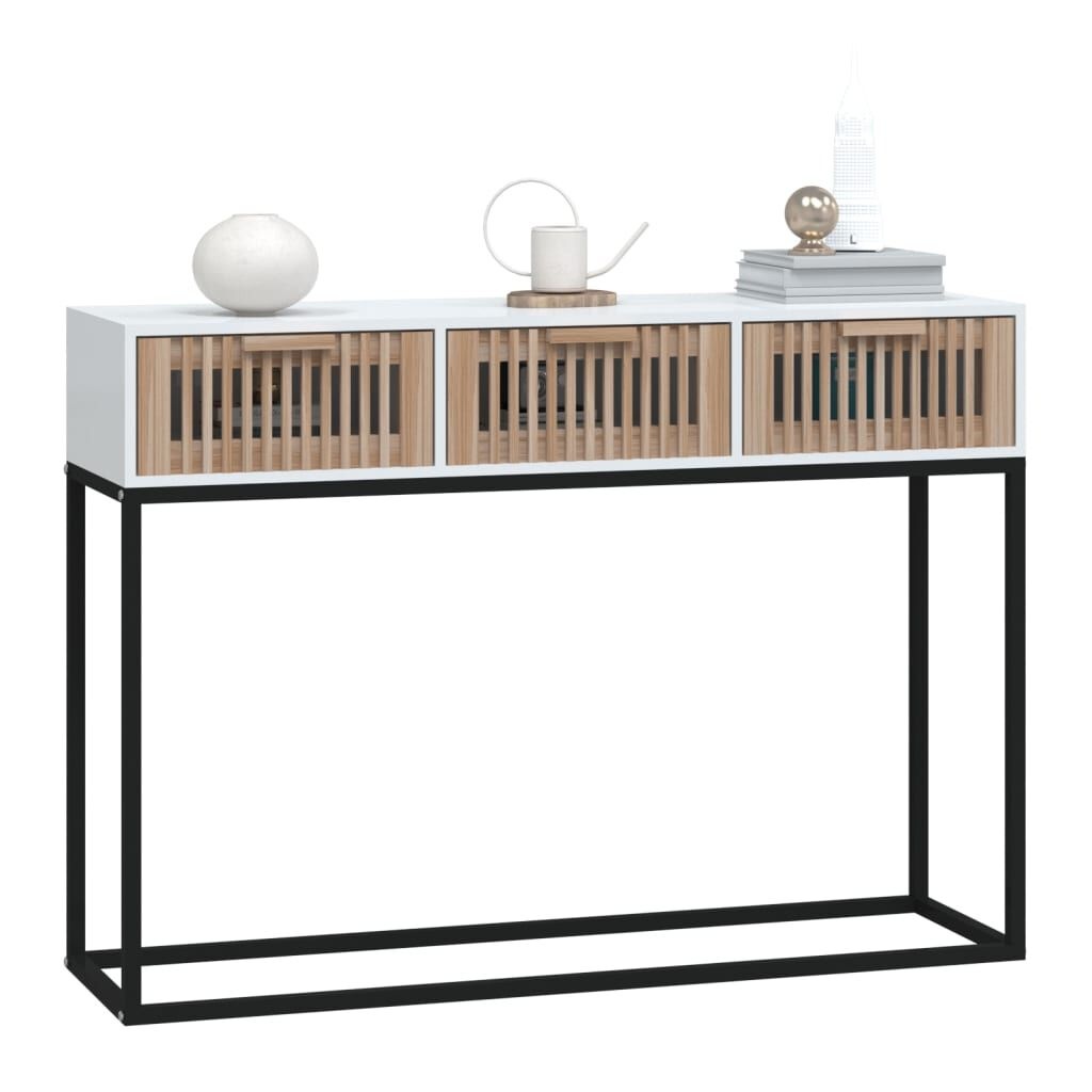 Wandtafel Wit Hout/IJzer 105cm - 40% Korting! (Retour)