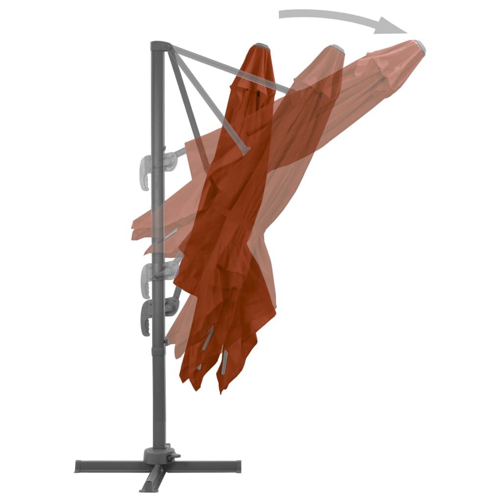 Zweefparasol 300x300 Terracotta - 46% Korting! (Retour)