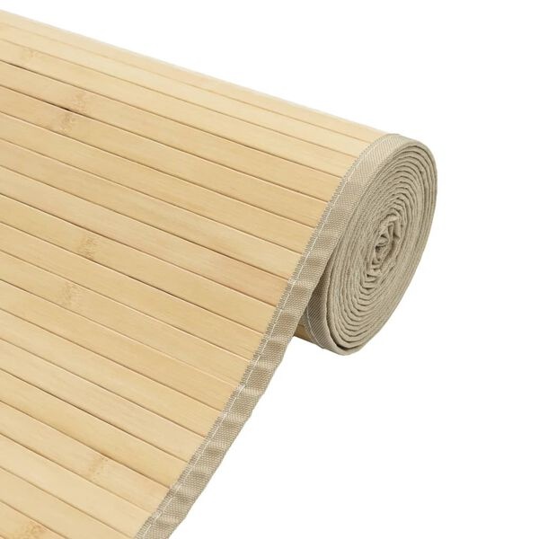 Bamboe Vloerkleed 100x1000cm Lichtnaturel -55% Korting!