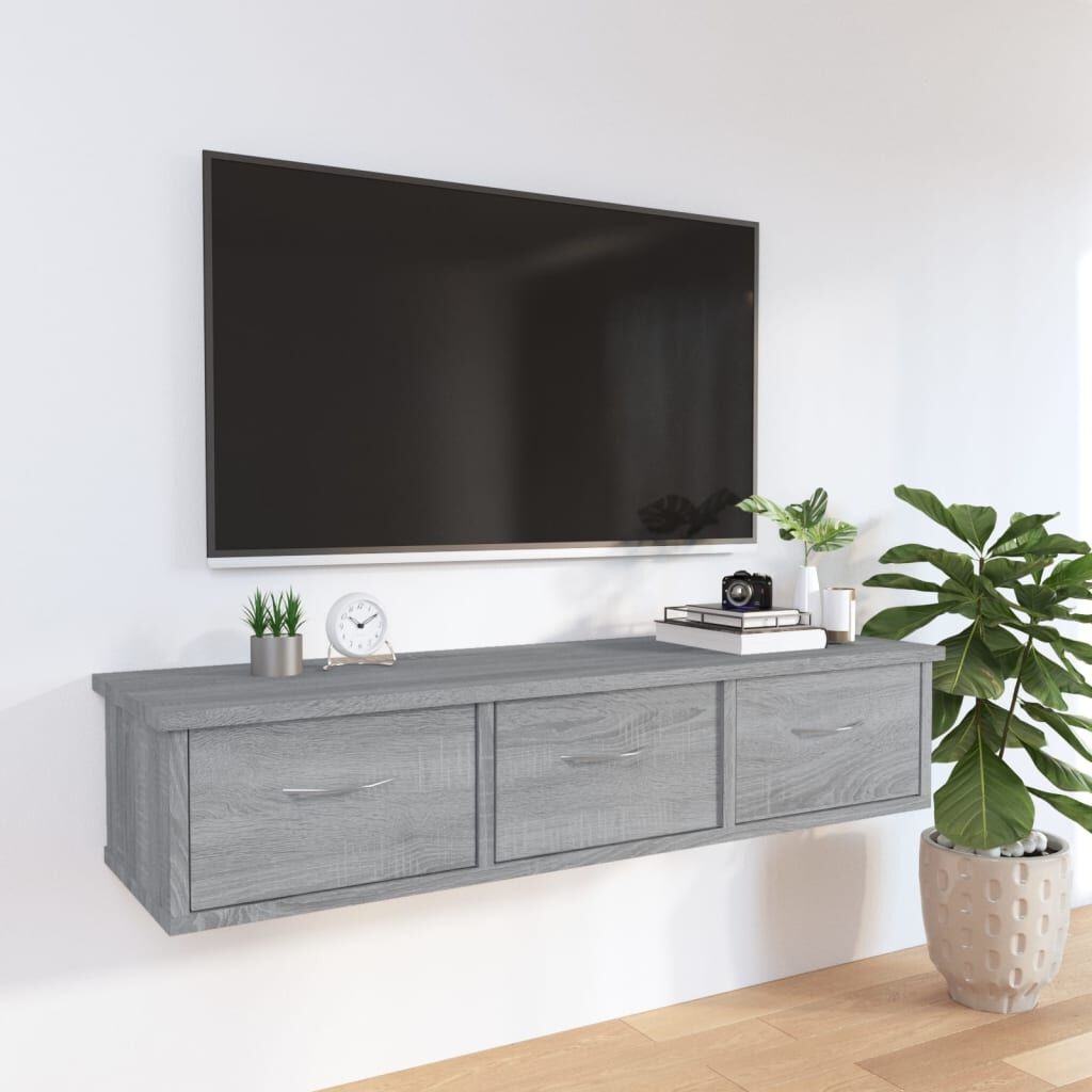 Wandkast Grijs Sonoma Eiken 88cm - 55% Korting!