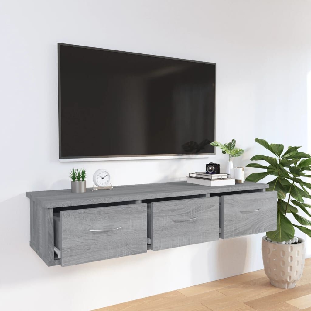 Wandkast Grijs Sonoma Eiken 88cm - 55% Korting!