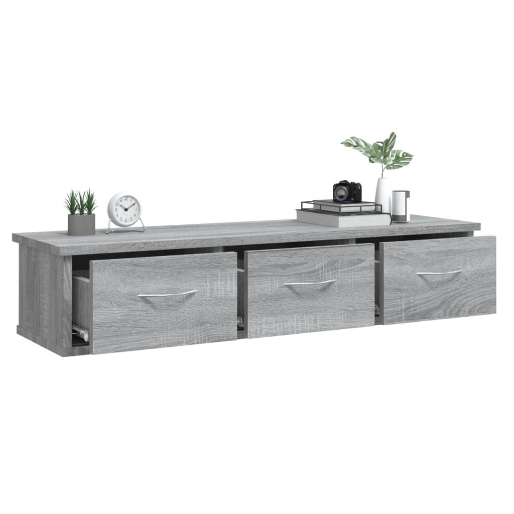 Wandkast Grijs Sonoma Eiken 88cm - 55% Korting!