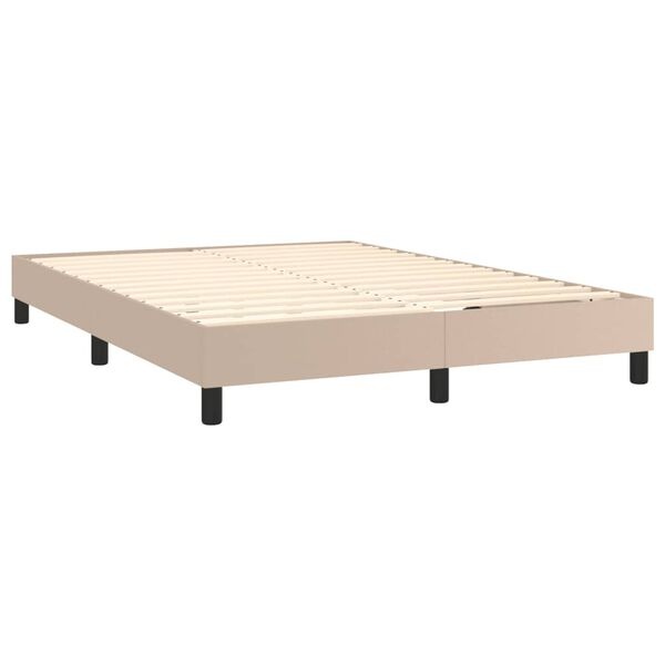 vidaXL Bedframe Cappuccino 140x200 cm - 40% Korting!
