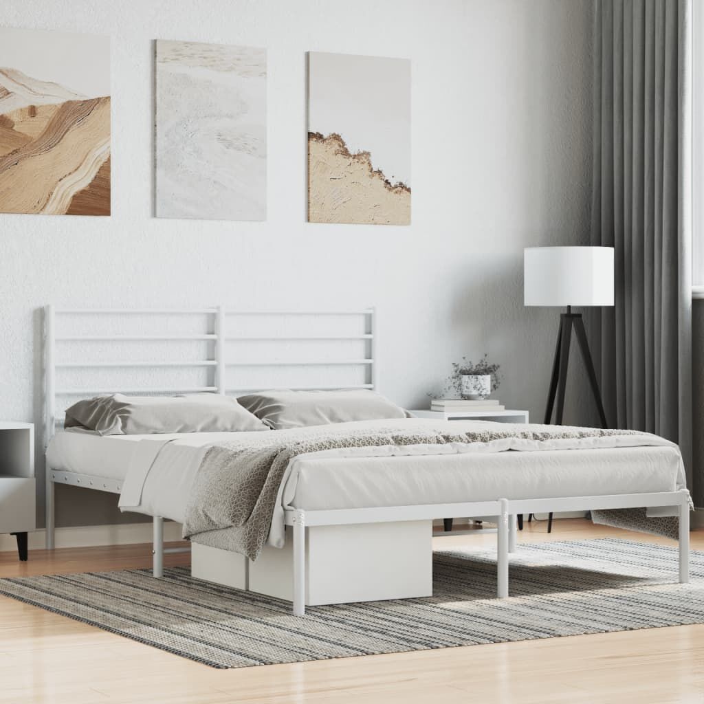 VidaXL Bedframe Wit 140x190cm - 40% Korting!