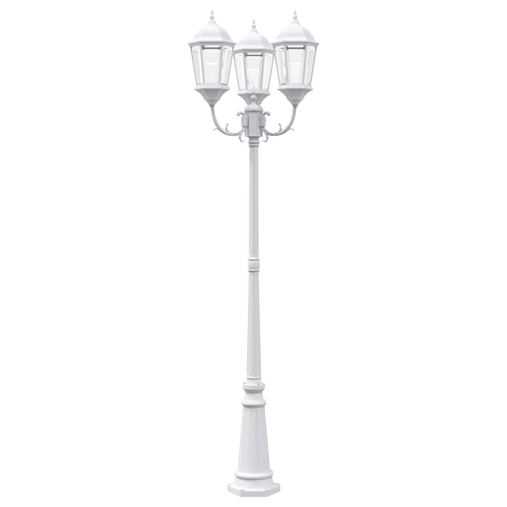 vidaXL Tuinlamp Wit 235cm - 40% Korting! Aluminium