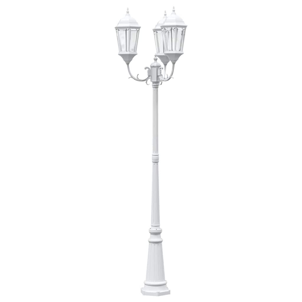 vidaXL Tuinlamp Wit 235cm - 40% Korting! Aluminium