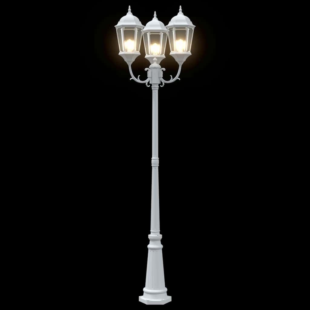 vidaXL Tuinlamp Wit 235cm - 40% Korting! Aluminium