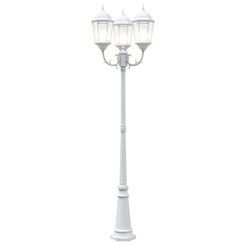 vidaXL Tuinlamp Wit 235cm - 40% Korting! Aluminium