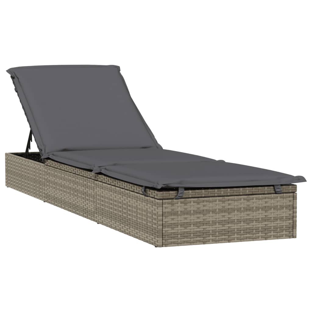 vidaXL Ligbedden Set (2) + Tafel Grijs - 35% Korting!