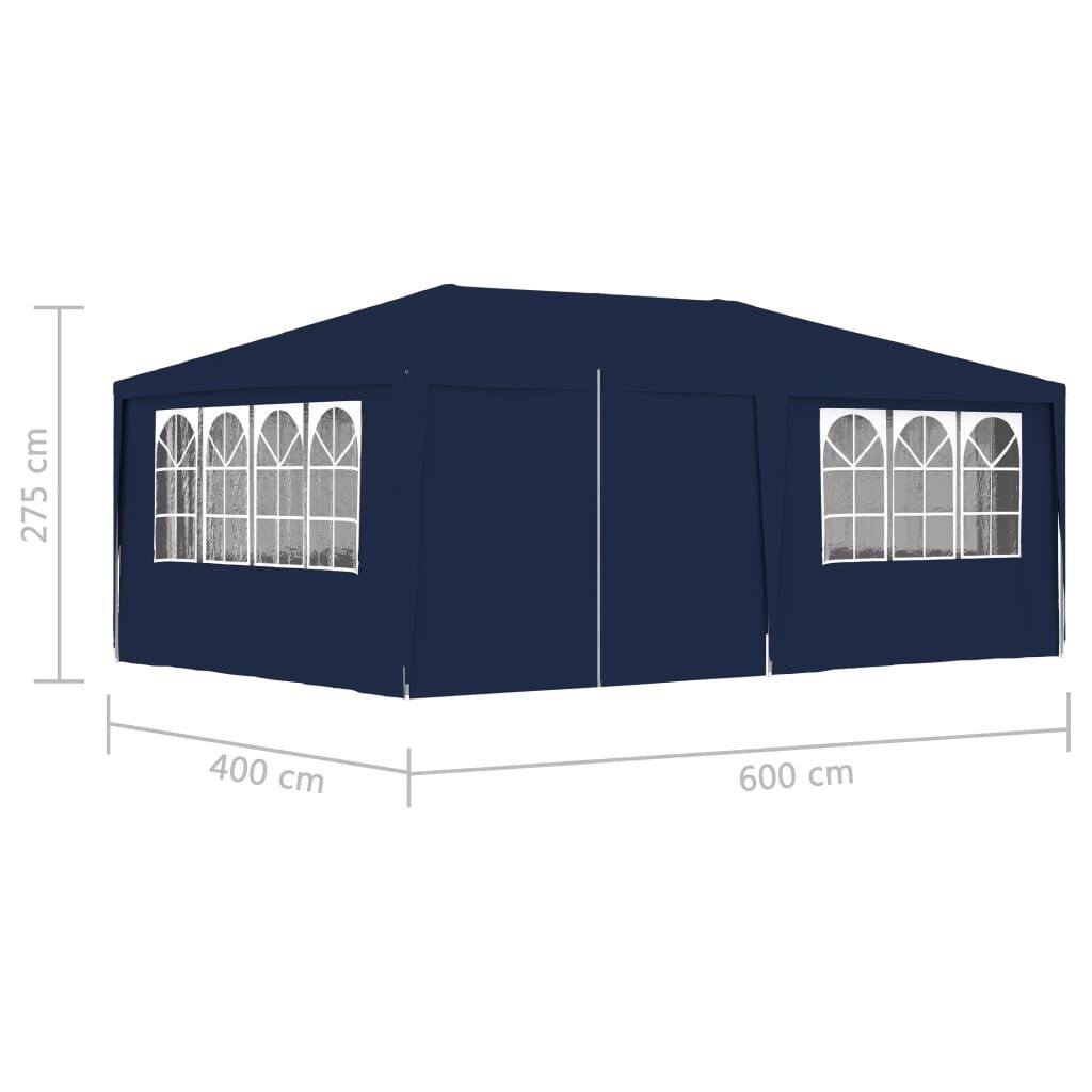 Partytent 4x6m Blauw - 40% Korting! (Zo Goed Als Nieuw)