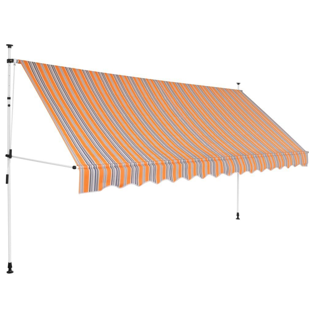 vidaXL Luifel 400cm Geel/Blauw - 40% Korting! Showroommodel
