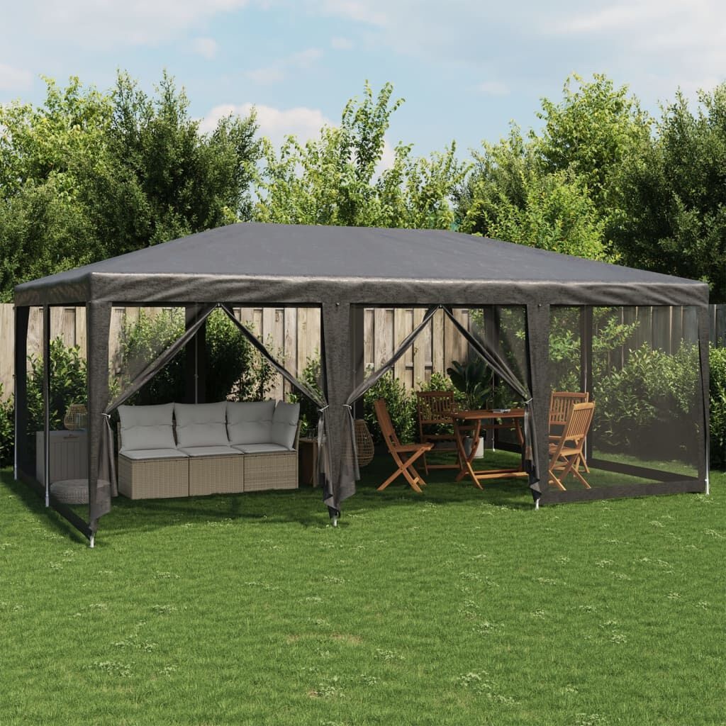 Partytent 6x4m Antraciet + Zijwanden - 40% Korting!