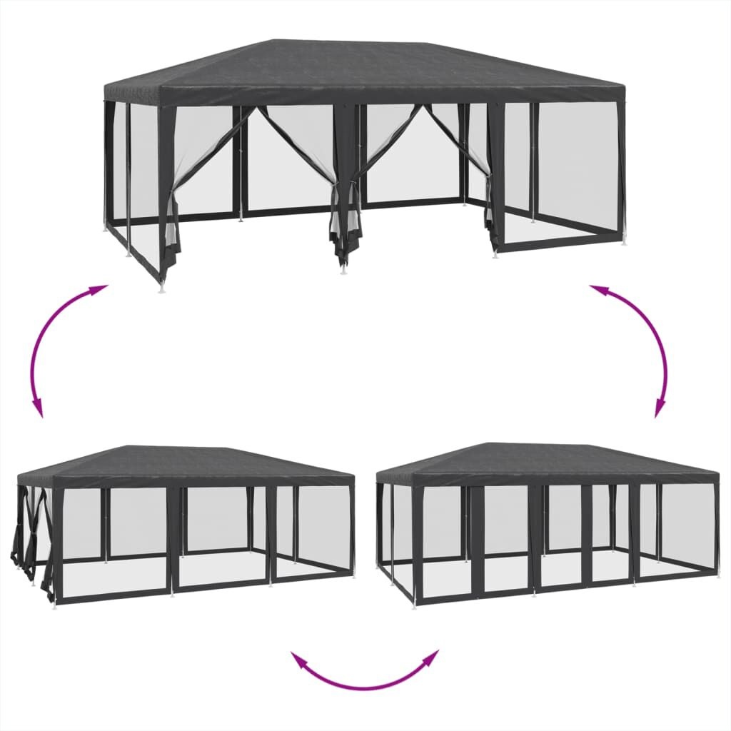 Partytent 6x4m Antraciet + Zijwanden - 40% Korting!