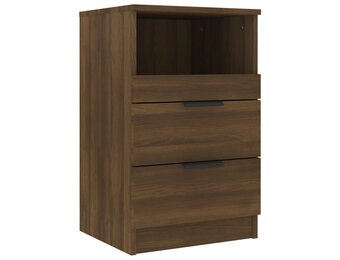 vidaXL Nachtkastje Bruin Eiken - Schade, 67% Korting!