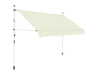 vidaXL Crème Luifel 300cm - Handmatig - 51% Korting!