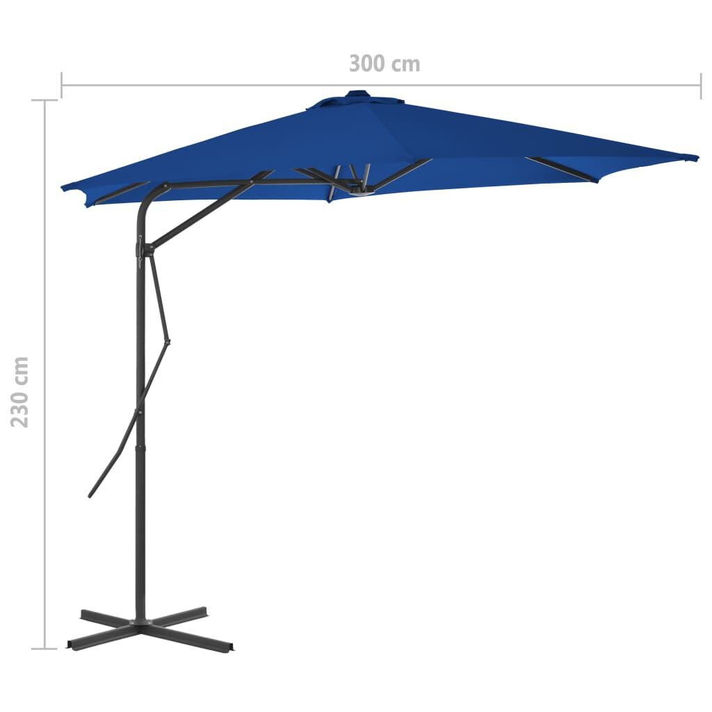 vidaXL Parasol Blauw 300x230cm - 47% Korting!