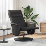 vidaXL Verstelbare Fauteuil Zwart Kunstleer - 40% Korting!