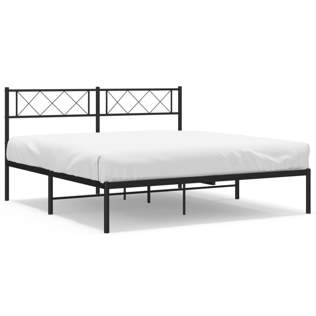vidaXL Bedframe 120x200 Zwart Metaal - 40% Korting!