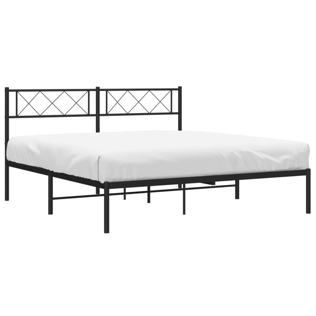 vidaXL Bedframe 120x200 Zwart Metaal - 40% Korting!