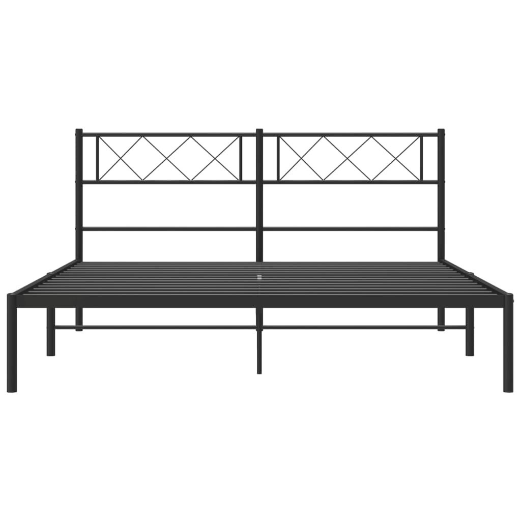 vidaXL Bedframe 120x200 Zwart Metaal - 40% Korting!
