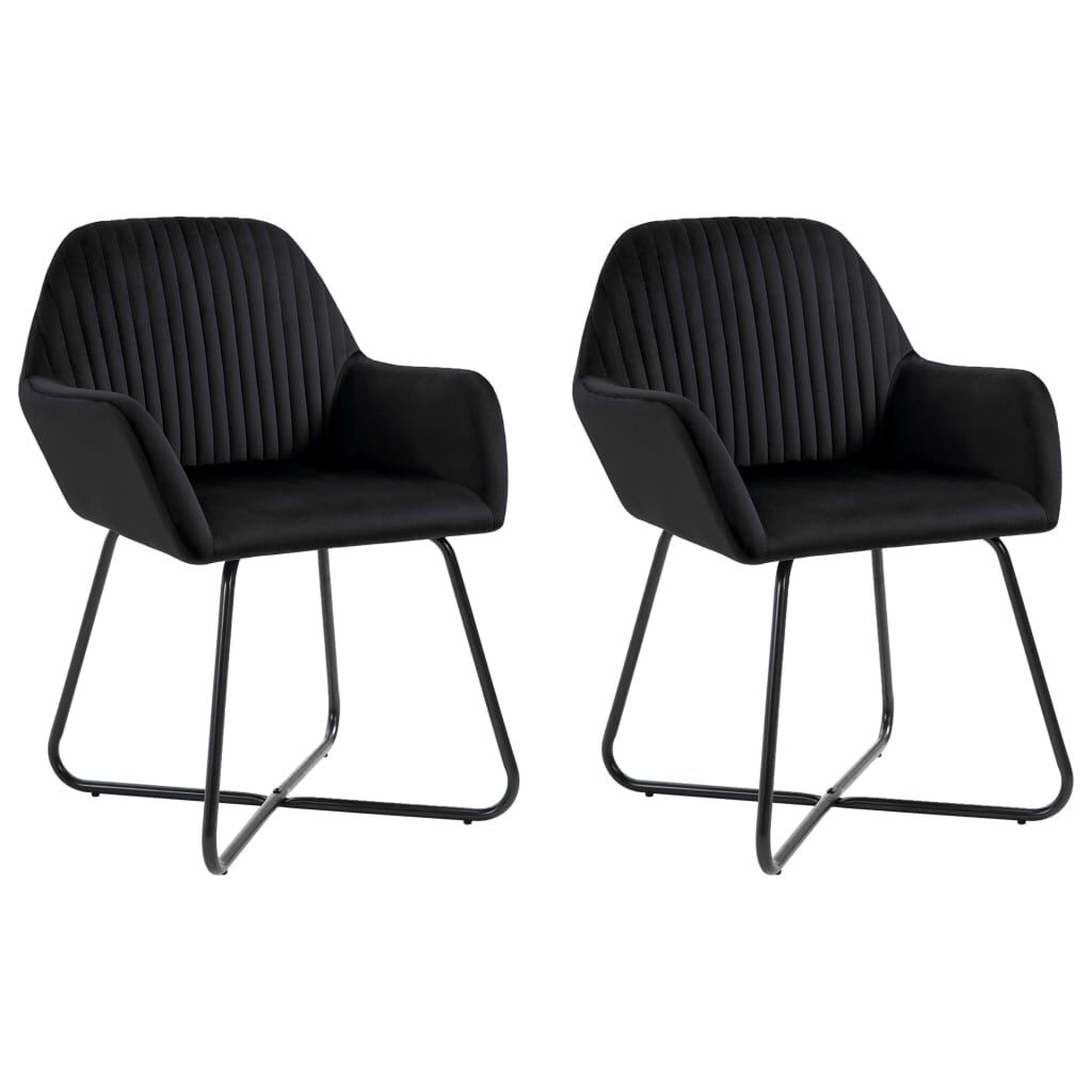 VidaXL Eetkamerstoelen (2 st) Zwart Fluweel -40%! Geretourneerd