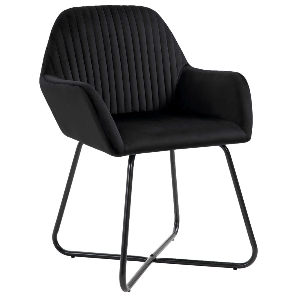 VidaXL Eetkamerstoelen (2 st) Zwart Fluweel -40%! Geretourneerd