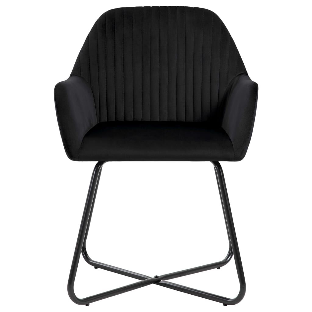 VidaXL Eetkamerstoelen (2 st) Zwart Fluweel -40%! Geretourneerd
