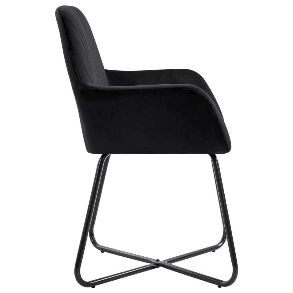 VidaXL Eetkamerstoelen (2 st) Zwart Fluweel -40%! Geretourneerd