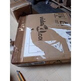 vidaXL Opbergkruk inklapbaar kunstlinnen blauw